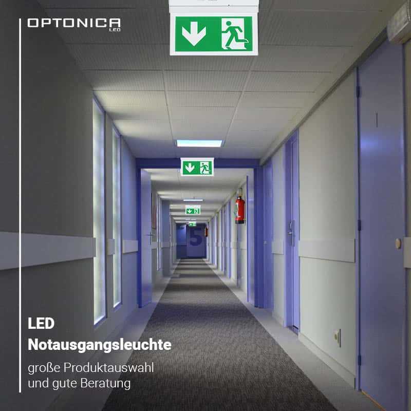 2W LED Notausgangsleuchte Einbaumontage 3.6V 900mAh Ni-Cd Akku - 2