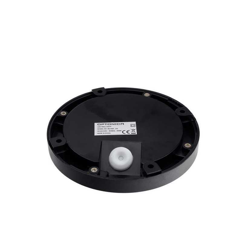 2W LED Treppenleuchte rund schwarz warmweiß - 1
