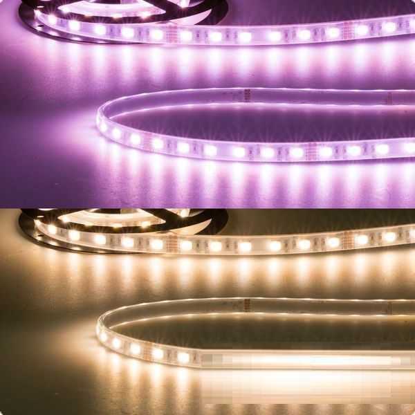 Produktansicht 5m RGB+WW LED Streifen IP67