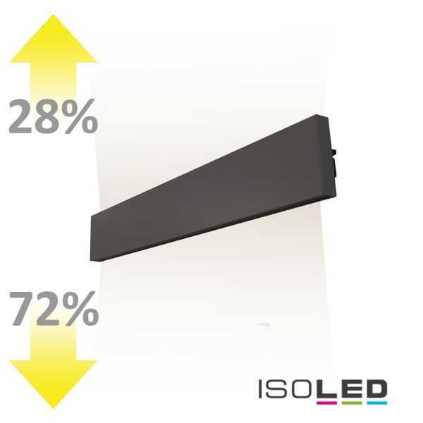 ISOLED 113995 LED Wandleuchte Linear Up+Down 600 25W, IP40, schwarz, warmweiß - 1