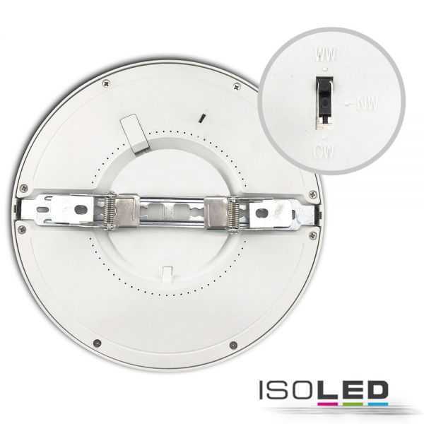 ISOLED 114025 LED Anbau-/Einbauleuchte Slim Flex, 12W, schwarz, CCT 3000K | 3500K | 4000K - 1