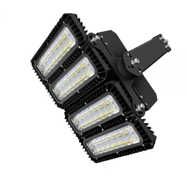 ISOLED 114624 LED Flutlicht 450W, 130x25° asymmetrisch, variabel, 1-10V dimmbar, neutralweiß, IP66
