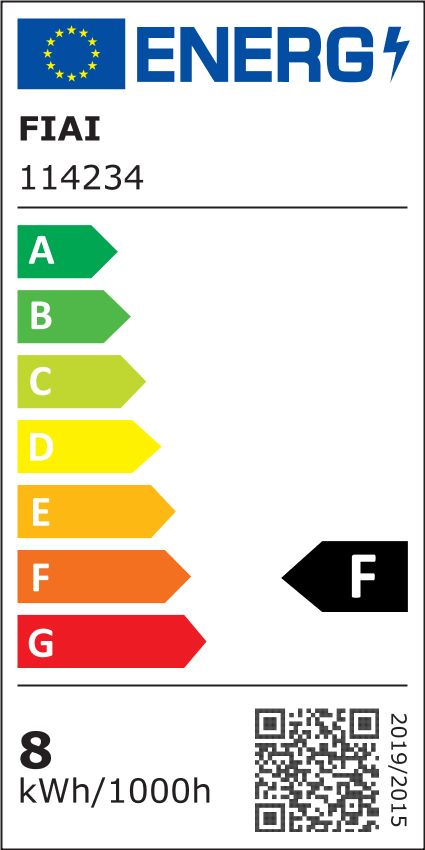 ISOLED 114234 LED Streifen 48V, 8W/m, IP20, 4000K, 30m 240 LED/m – Energieeffizienzlabel