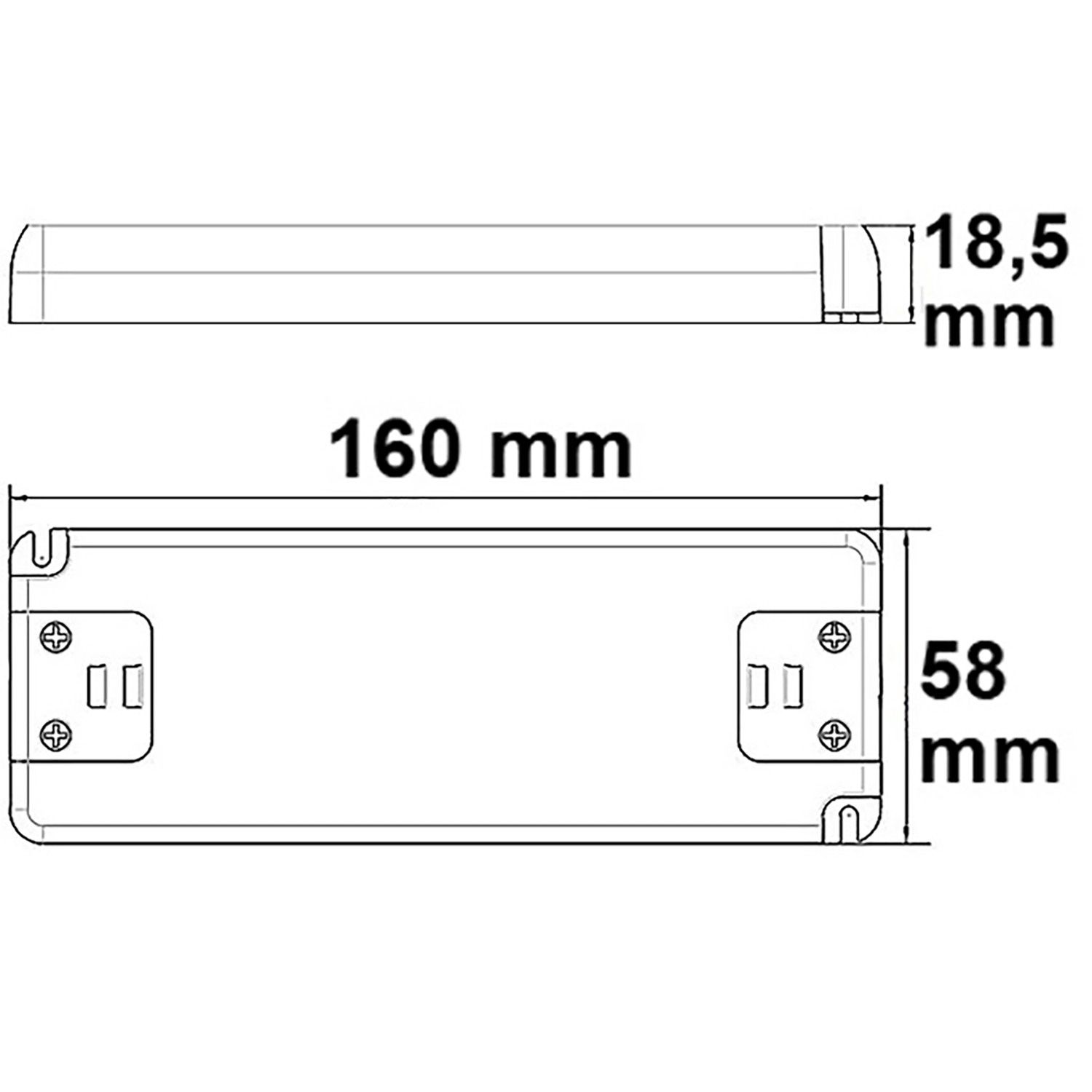 Isoled 112021 LED Trafo 24V/DC, 0-50W, SELV, ultraflach – Detailansicht