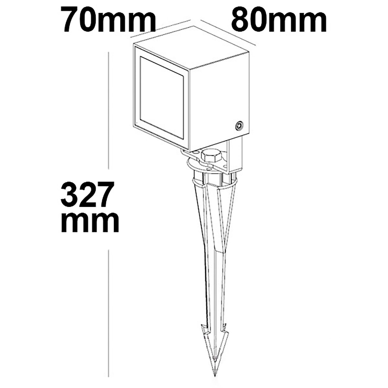 Isoled 112188 LED Aussenstrahler Cube IP65, 4x2W CREE, anthrazit, warmweiß – Detailansicht