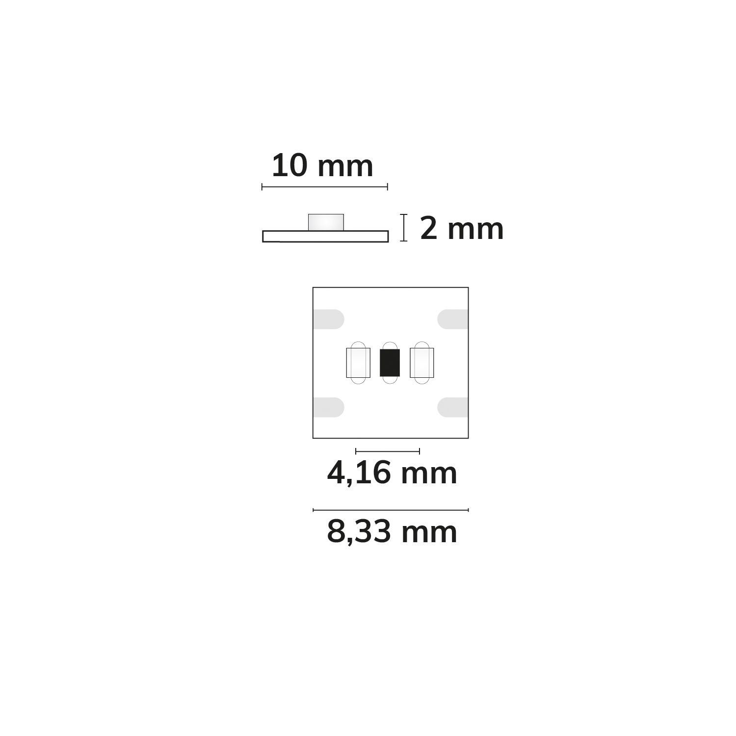 Isoled 113144 LED Streifen, 24V DC, 10W, IP20, 6500K, 5m 240 LED/m – Maßskizze