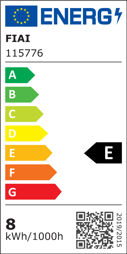 ISOLED 115776 LED COB Streifen, 24V DC, 8W, IP20, 4000K, 5m 480 LED/m – Energieeffizienzlabel