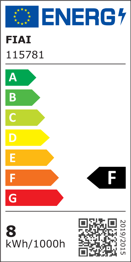 ISOLED 115781 LED COB Streifen, 24V DC, 8W, IP68, 6500K, 5m 480 LED/m – Energieeffizienzlabel