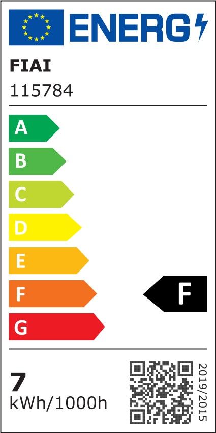 ISOLED 115784 LED COB Streifen, 24V DC, 7W, IP20, 4000K, 5m 504 LED/m – Energieeffizienzlabel