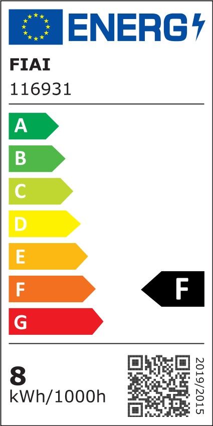 ISOLED 116931 LED AQUA Linear 48V Streifen, 8W, IP68, 2700K, 30m, 240 LED/m – Energieeffizienzlabel