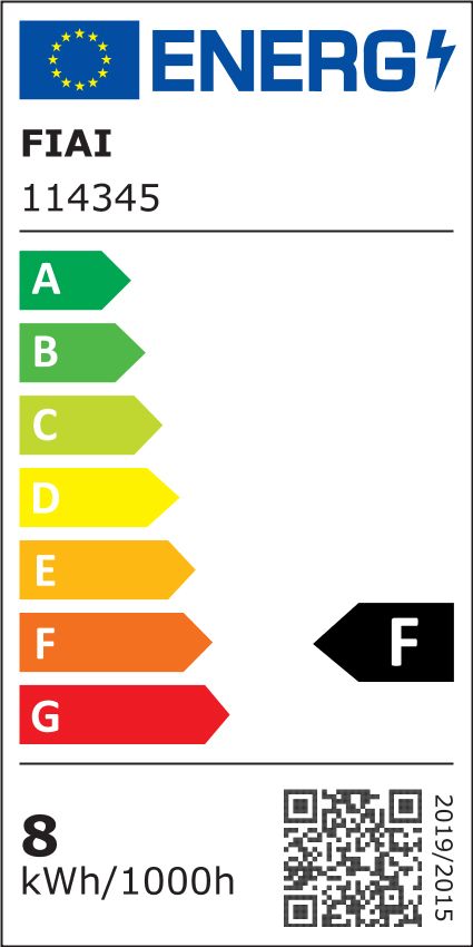 ISOLED 114345 LED AQUA 48V Streifen, 8W, IP68, 4000K, 5m 240 LED/m – Energieeffizienzlabel
