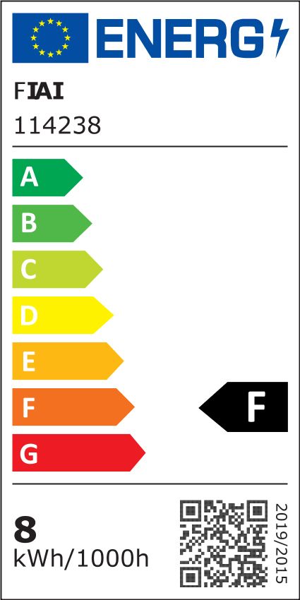 ISOLED 114238 LED AQUA 48V Streifen, 8W, IP68, rot, 30m 240 LED/m – Energieeffizienzlabel