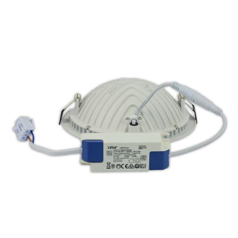 ISOLED 112431 Bemaßungsplan Haltefedern LED Einbauspot LUNA 18W weiß Skizze