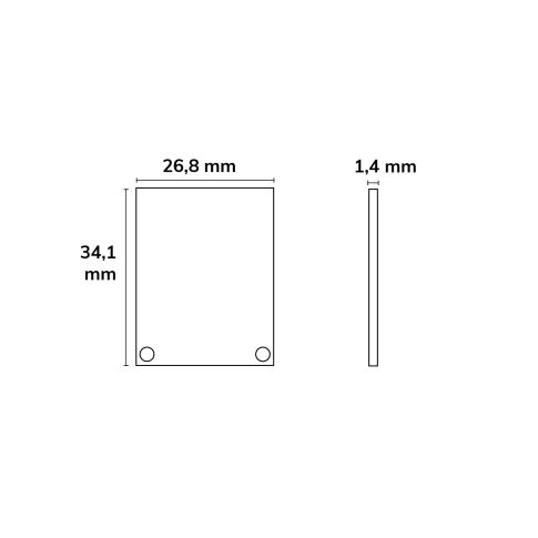 ISOLED 112854 Maßskizze Alu Endkappen EC45 roh für SURF DIVE20 FLAT mit COVER12 Skizze