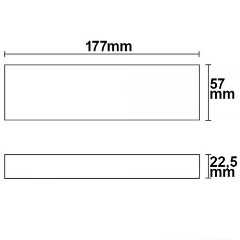 ISOLED 113928 Maßskizze Gehäuse dimmbarer LED Flexband Trafo 12V DC 50W SELV Skizze