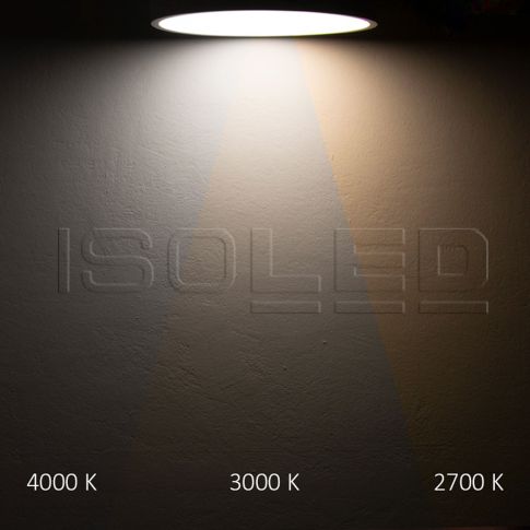 ISOLED 115499 LED Deckenleuchte PRO schwarz, 15W, rund, DN170, ColorSwitch 2700|3000|4000K, dimmbar
