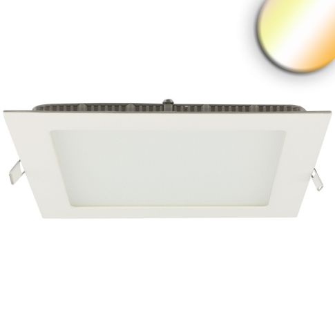ISOLED 115599 ultraflaches eckiges LED Downlight 18W weiß 225x225mm ColorSwitch dimmbar