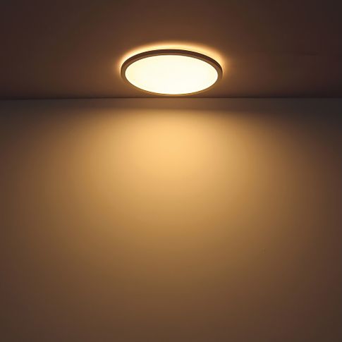 ISOLED 115891 runde LED Deckenleuchte Slim420 Up Down weiß DN420 24W warmweiß