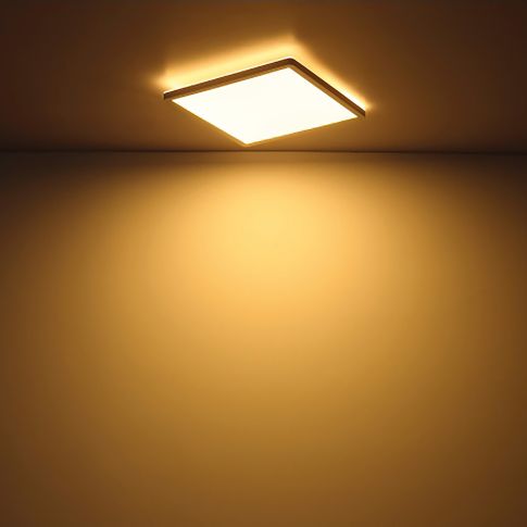 ISOLED 115892 eckige LED Deckenleuchte Slim300 Up Down schwarz 18W 300x300mm warmweiß
