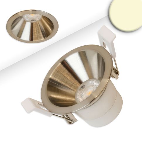 ISOLED 116704 runder LED Deckeneinbauspot BACK60 nickel gebürstet 5W 2700K UGR unter 12