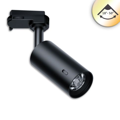 ISOLED 117083 3-Phasen Stromschienenstrahler SELECT schwarz 8W variable Optik ColorSwitch dimmbar