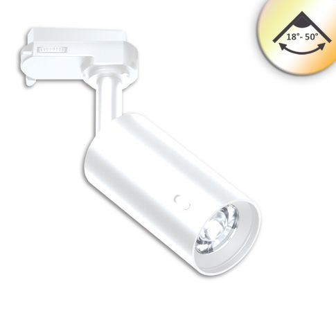 ISOLED 117084 3-Phasen LED Strahler SELECT weiß 8W Zoom 18 bis 50 Grad ColorSwitch dimmbar