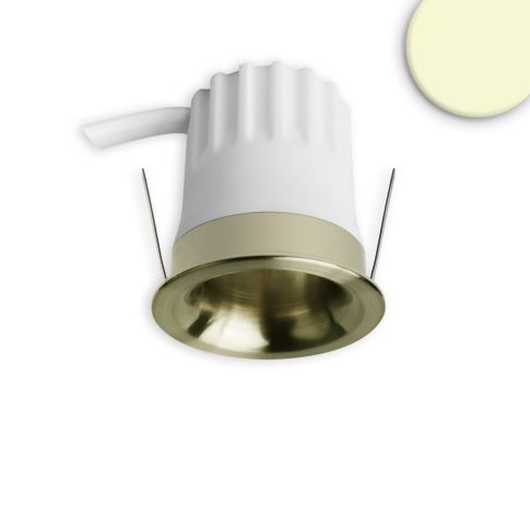 ISOLED 117254 BACK32 LED Deckenstrahler messing gebürstet 5W 2700K rückversetzte Wabe dimmbar