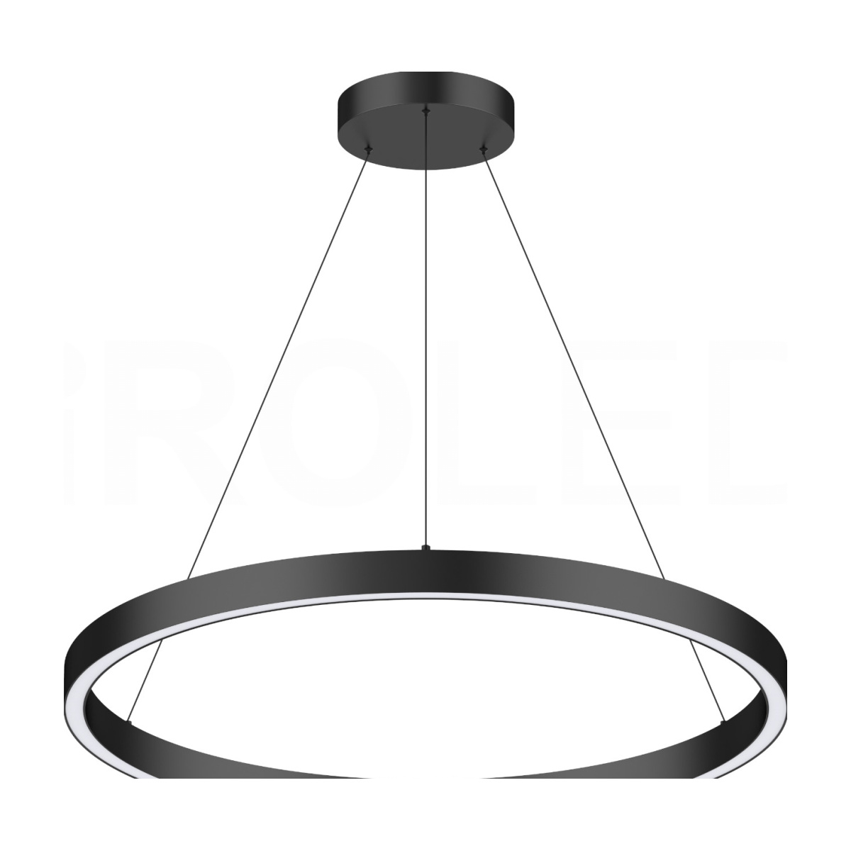 1000mm runde LED Pendelleuchte 3000K/4000K/5700K einstellbar 60W max. 6600lm DALI-2 & PUSH Schwarz Circula