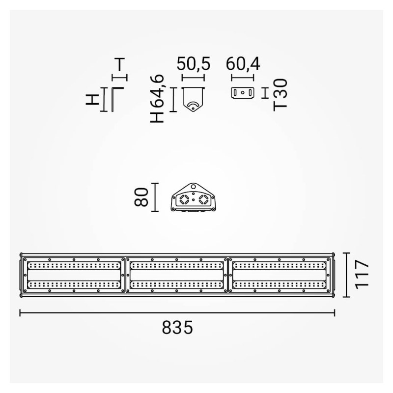 150W LED Hallenleuchte Linear IK08 4000K Neutralweiß IP65