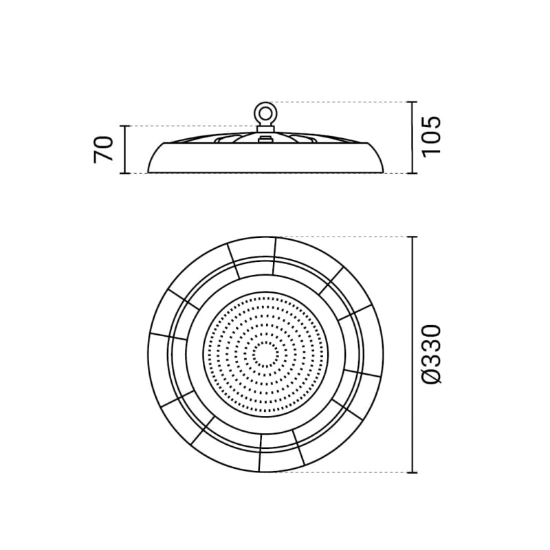200W LED Hallenleuchte 6000K Kaltweiß IP65