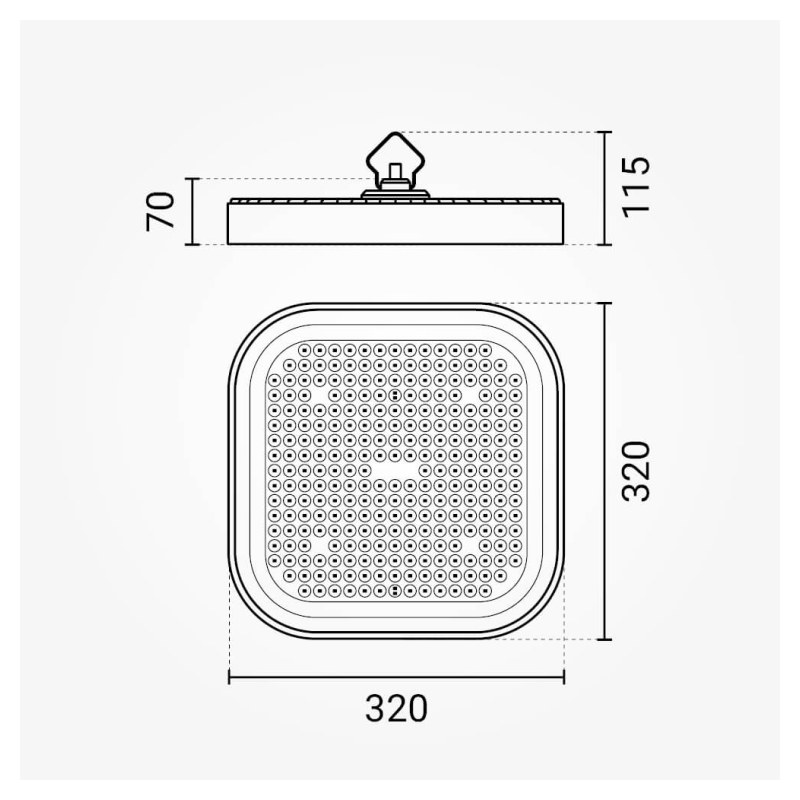 200W LED Hallenleuchte IK08 6000K Kaltweiß IP65