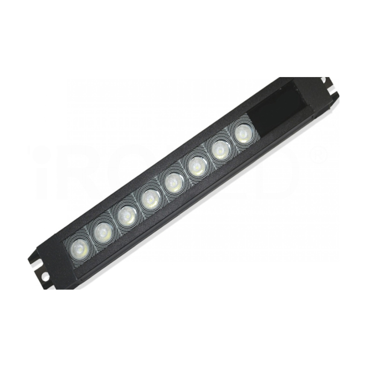 280mm LED Maschinenleuchte 24V M12 Stecker 8W ölbeständig Tageslichtweiß 6000K IP67 Black-280-S
