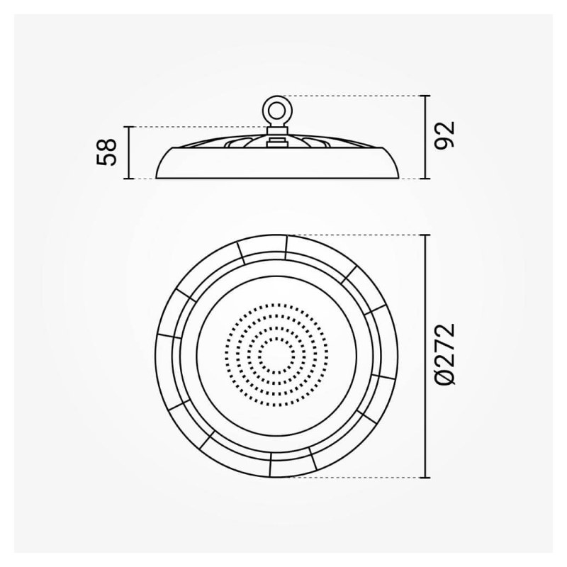 50W LED Hallenleuchte 6000K Kaltweiß IP65