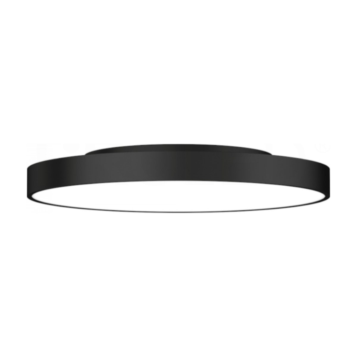 600mm runde LED Deckenleuchte Schwarz 3000K/4000K/5700K einstellbar 60W max. 6500lm DALI-2 & PUSH Rondella