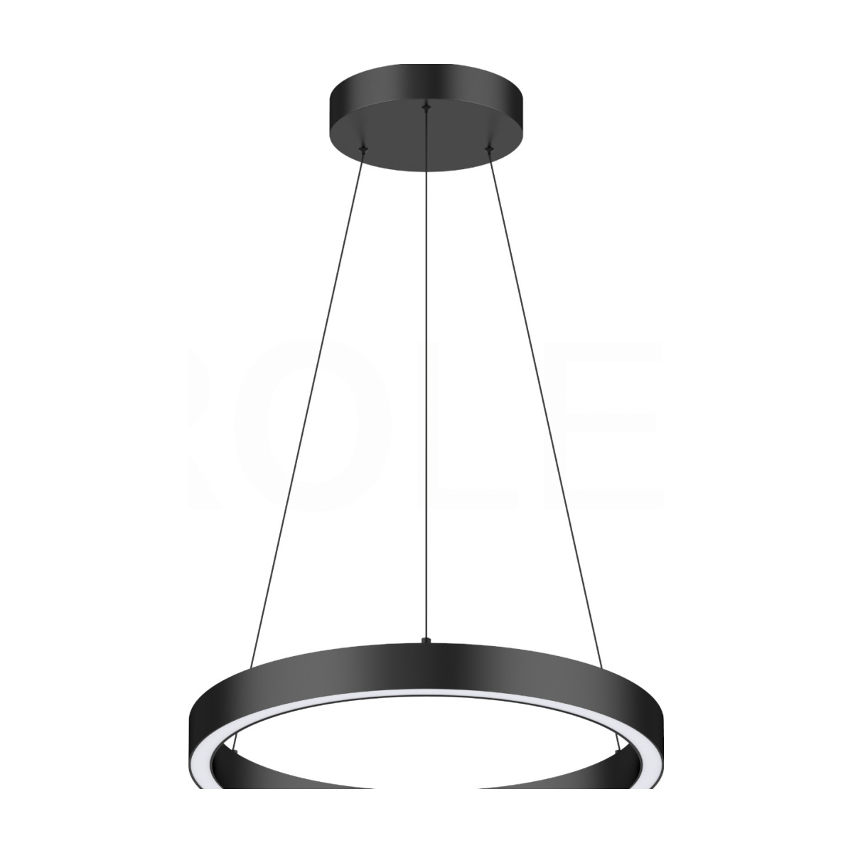 600mm runde LED Pendelleuchte 3000K/4000K/5700K einstellbar 36W max. 4100lm DALI-2 & PUSH Schwarz Circula