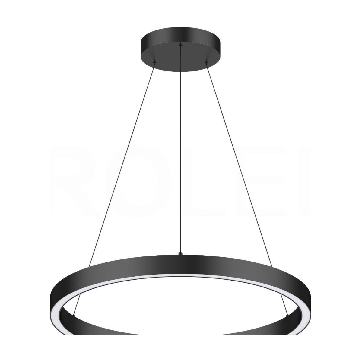 800mm runde LED Pendelleuchte 3000K/4000K/5700K einstellbar 46W max. 5200lm DALI-2 & PUSH Schwarz Circula