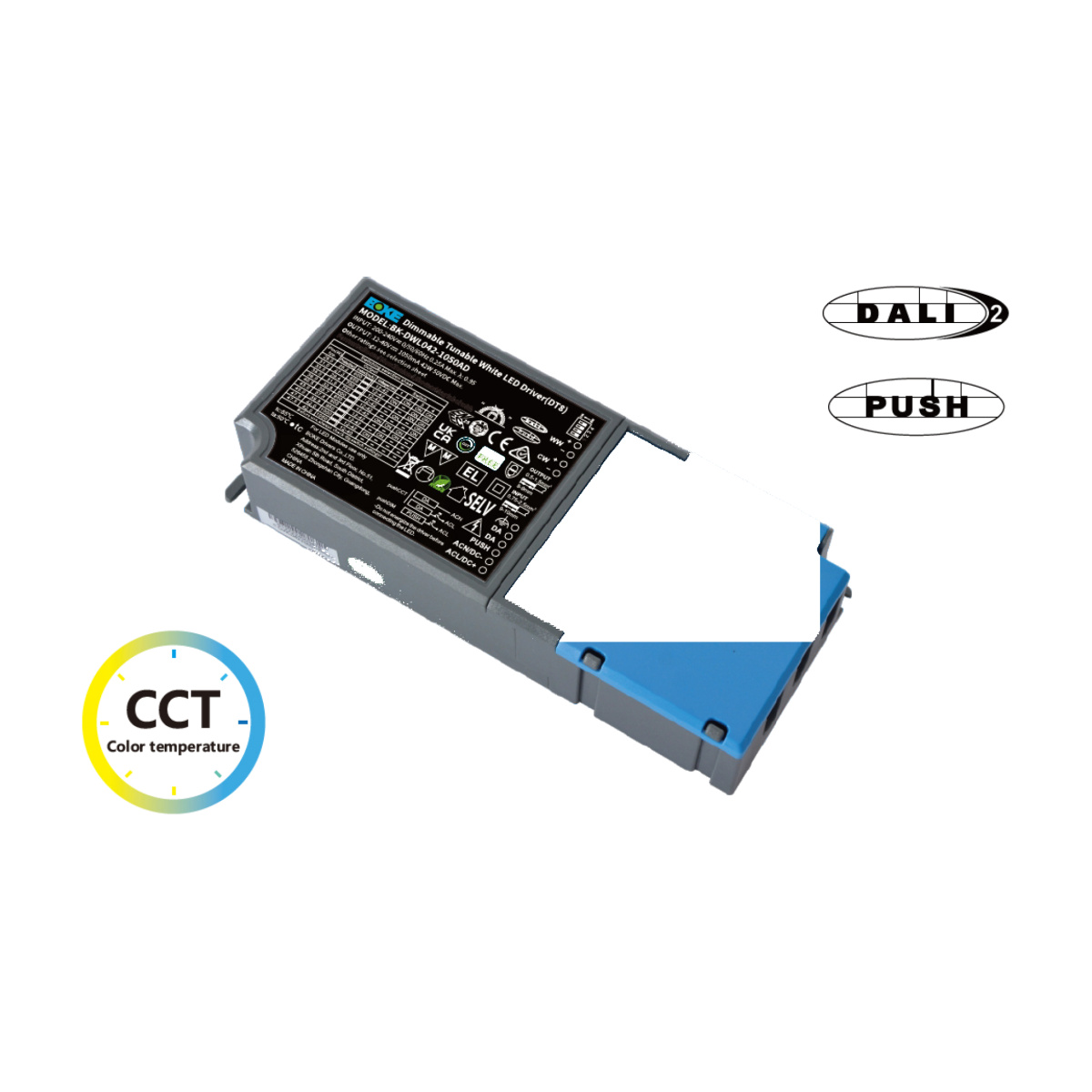 DALI-2 DT8 LED Treiber CCT 36W 900mA flickerfrei für Panels