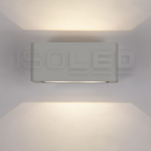 ISOLED 112196 LED Wandleuchte Up&Down 12W CREE, IP54, silber, warmweiß