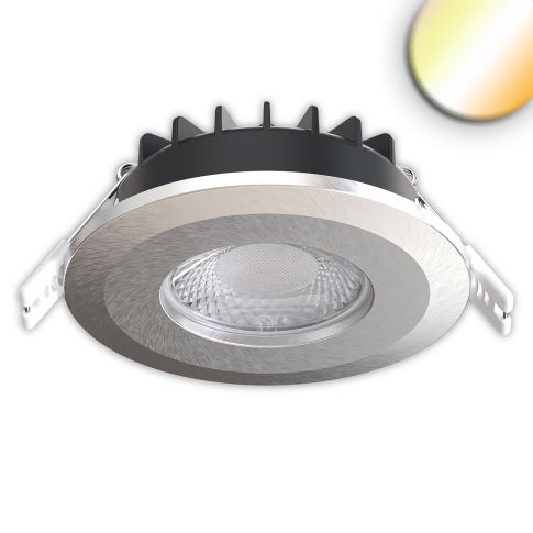 ISOLED 117544 LED Einbaustrahler Vario-68, 6W, 60°, 2700|3000|4000|6000K, IP65, CRI90, nickel gebürstet