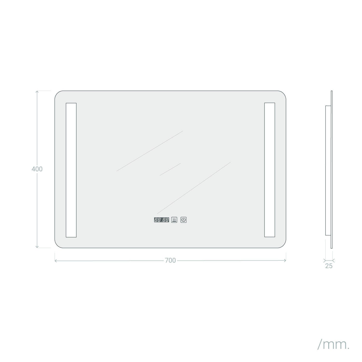 LED Badspiegel 40x70 cm „Similan“ mit Beleuchtung, Antibeschlag & Touch – CCT IP44 – Abmessungen & Details