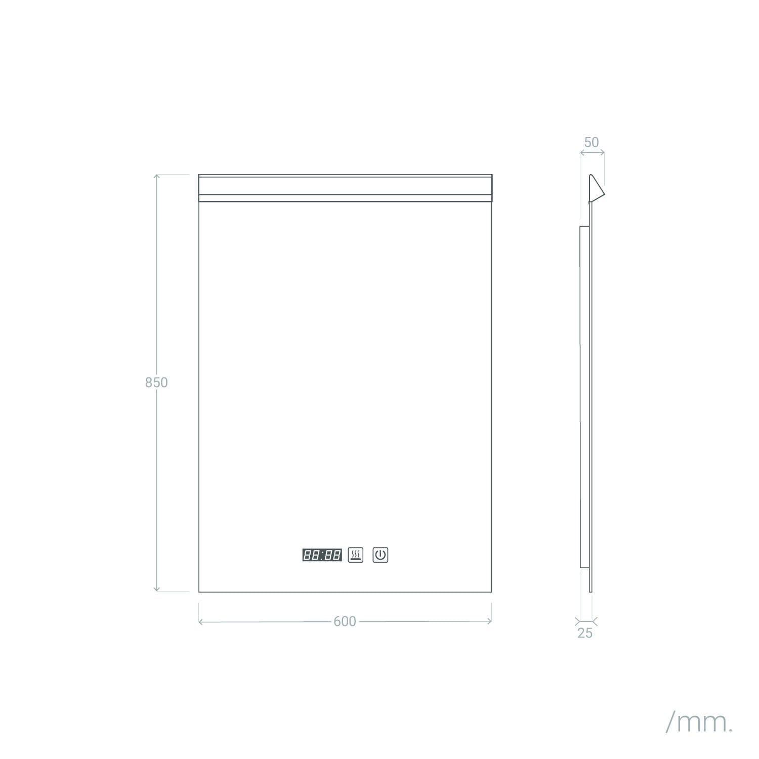 LED Badspiegel 85x60 cm „Jannada“ mit Beleuchtung, Antibeschlag & Touch – CCT IP44 – Abmessungen & Details