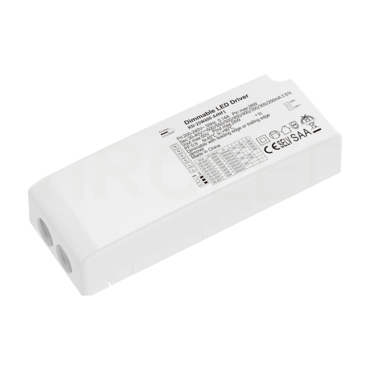LED-Treiber TRIAC Phasendimmung für 22W Rondo 4 Rundpanele & 18W/22W Downlights